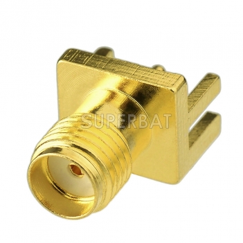 SMA Jack Female PCB Connector Straight Solder .062 inch End Launch