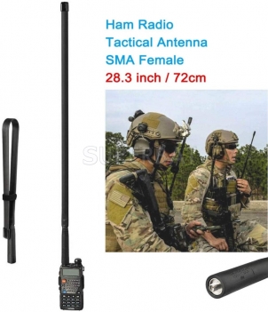 Dual Band VHF UHF 72cm Foldable CS Tactical SMA Female Ham Radio Antenna for Baofeng CB Ham Radio Two Way Radio Walkie Talkie