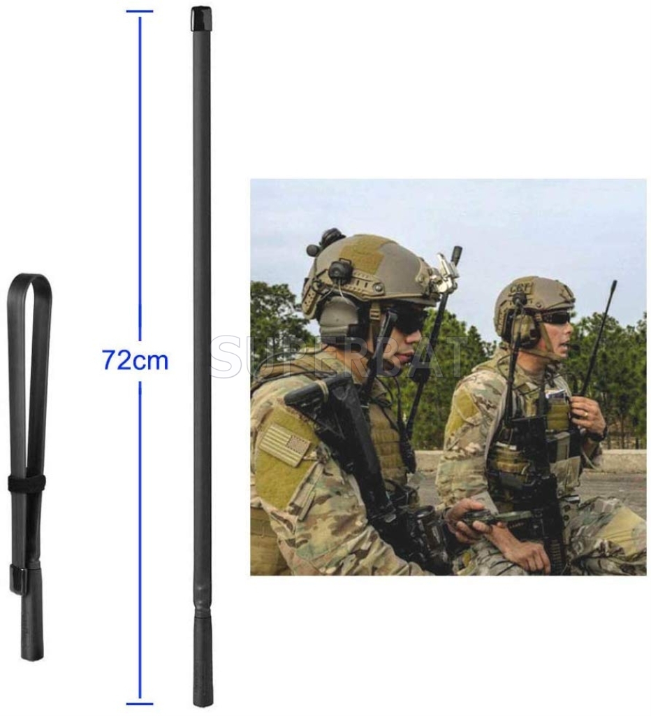 18.8in 2 Pack 18.8-Inch Length ABBREE SMA-Female Dual Band 144/430Mhz Foldable CS Tactical Antenna for Baofeng Walkie Talkie UV-5R UV-82 BF-888S BF-F8HP Ham CB Two Way Radio 