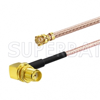 SMA Right Angle Female to IPX/u.FL Pigtail Antenna Coaxial RG178 Low Loss Cable for TBS UNIFY PRO 5G8 90 DEGREE SMA PIGTAIL U.FL