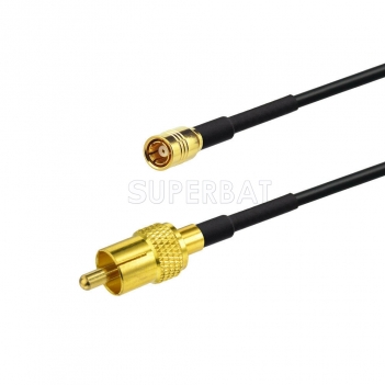 RCA male Plug to SMB Plug straight RG174 RF Pigtail Coaxial 50 ohm Cable 50cm