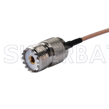 RF coaxial UHF Female SO239 to SMA Male Coax Connector Jumper RG316 Extension Cable-Ham Radio Antenna Wire for Baofeng Wouxun Icom Yaesu