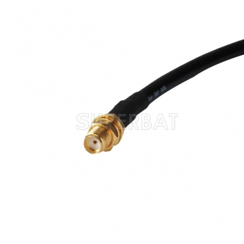 SMA Female to UHF Female SO239 SO-239 RF Coax Connector Jumper RG58 Extension Cable -Ham Radio Antenna Adapter Cable Assembly