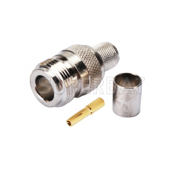 N Jack Female Straight Crimp Connector for RG223 Cable