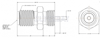 Superbat RF Connector SMA Jack Female Round Post Terminal