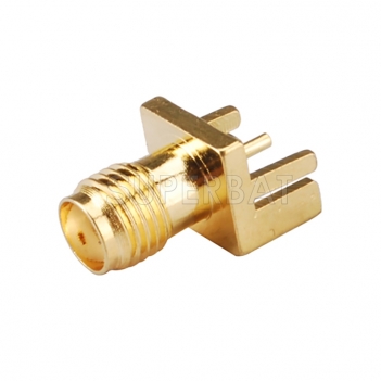 SMA Jack Female PCB Mount Connector Straight for .048 inch End Launch