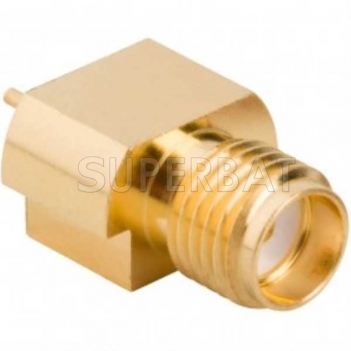 Superbat SMA Female Jack Straight Round Post Contact PCB End Launch Gold plating