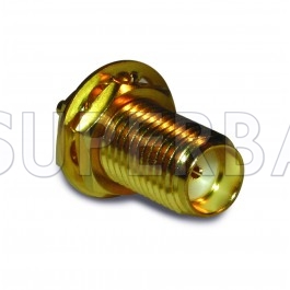 Superbat SMA Connector Bulkhead Female Jack Straight Solder Cup Connector