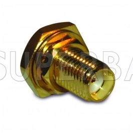 Superbat SMA Bulkhead Female Jack Straight Solder Cup Connector