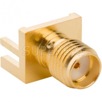 SMA Jack Female PCB Mount Connector Straight for .068 inch End Launch