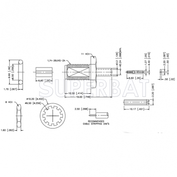 SMA  Female Jack Solder Standard Bulkhead Connector for 0.141" Semi-Rigid Coax Cable