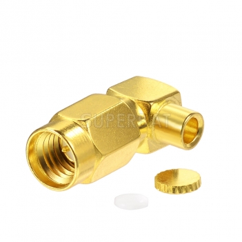 SSMA Plug Male Right Angle RF Connector for 0.086