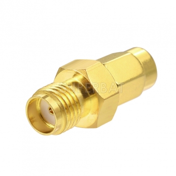 SMA Female Jack to SSMA Male Plug Adapter Gold Plated Brass 50ohm