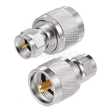 Type F Male to PL-259 / UHF Male Coaxial Adapter Connector for amateur radio TV Antenna Wireless LAN Devices