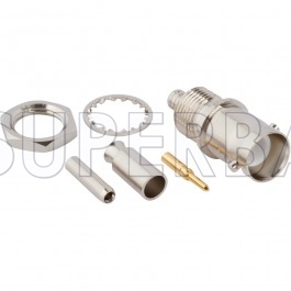 50 Ohm Superbat RF connector BNC Jack Straight Bulkhead Reverse Polarity pigtail cable Connector for RG-316