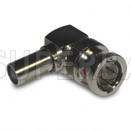 Superbat BNC Male Plug Right Angle Crimp Connector 75 Ohm for RG-59