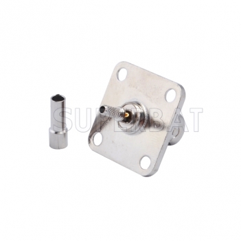 Superbat RF connector BNC Jack Straight 4 Hole Flange pigtail cable 50 Ohm for RG-316 Coax