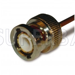 Superbat BNC Straight Male Plug Solder Connector 50 Ohm for 0.085 Semi-Flexible Cable