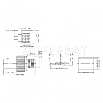 Superbat 50 Ohm BNC Straight Crimp Jack Female Reverse Polarized Connector for LMR-400