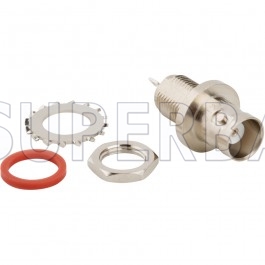 Superbat RF Cable Assembly BNC 50 Ohm Female Jack Straight Bulkhead with O-ring Bulkhead - Rear Mount Connector