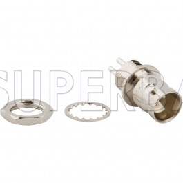 Superbat BNC Female Jack Straight Bulkhead Solder Cup 50 Ohm