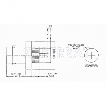 Superbat SMB Jack (male pin) Straight PCB Through Hole Mount 50 Ohm Connector