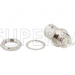 Superbat BNC Female Jack Straight Bulkhead Solder Cup 50 Ohm