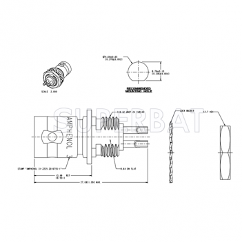 50 Ohm Superbat BNC Female Jack Straight Solder Cup