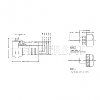 Superbat F Type Male Plug Crimp Connector 75 Ohm for RG-59 Coaxial Cable