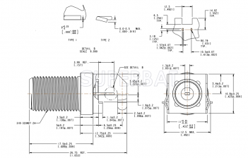 75 Ohm F Type Jack Female Right Angle PCB Mount RF Connector with Post Terminal