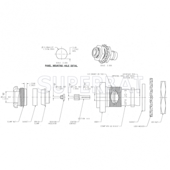 Superbat BNC Female Jack Straight Clamp Connector 50 Ohm for LMR-195 KSR-195