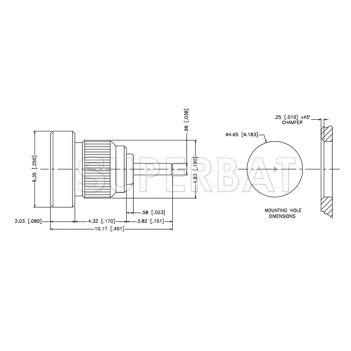 Superbat 50 Ohm MCX Jack Straight Round Post Connector