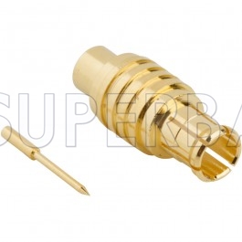 Superbat 75 Ohm MCX Plug Male Straight Connector For 0.086" Semi-Rigid Cable
