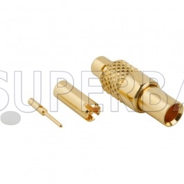 Superbat MMCX Plug Straight Solder Connector For 0.047" Semi-Rigid Coax Cable