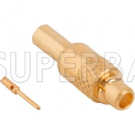 Superbat 50 Ohm MMCX Plug Straight Solder Connector For 0.047" Semi-Rigid Coax Cable