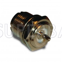 Superbat 50 Ohm UHF Jack Straight SO239 Bulkhead With Solder Cup Connector
