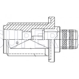 Superbat 50 Ohm N Type Jack Female Bulkhead Striaght Crimp Connector For RG-214 Coaxial Cable