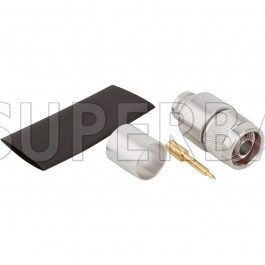 Superbat 50 Ohm N Type Striaght Plug Male Crimp Connector for LMR-600 Coaxial Cable