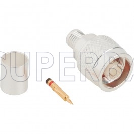 Superbat 50 Ohm N Type Straight Plug Male Crimp Connector for RG-213 RG-214 Coaxial Cable