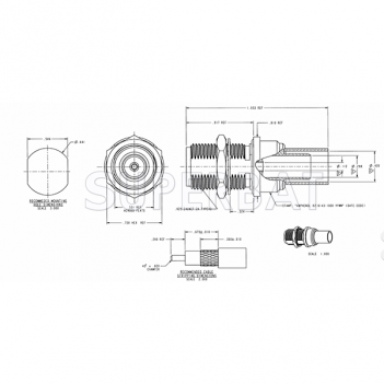 Superbat N Type Jack Female Bulkhead 50 Ohm Crimp Connector For LMR-400 Coaxial Cable