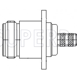 Superbat 50 Ohm N Type Jack Female Panel Mount 4 Holes Crimp Connector For LMR-240 Coaxial Cable