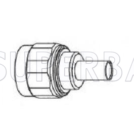 Superbat 50 Ohm N Type Plug Male Straight Connector For LMR-240 Coaxial Cable