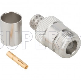 Superbat 50 Ohm N Type Jack Female Straight Crimp Connector For RG-214 Coaxial Cable