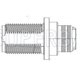 Superbat 50 Ohm N Type Jack Female Bulkhead Striaght Crimp Connector For LMR-500 Coaxial Cable