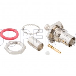 Superbat RF connector BNC Jack Straight Bulkhead With O-Ring Connector 50 Ohm for RG-59