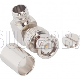 Superbat BNC Male Plug Right Angle Crimp Connector 50 Ohm for LMR-400