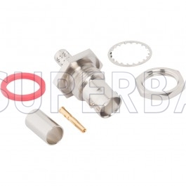 Superbat RF connector BNC Jack Straight Bulkhead With O-Ring pigtail cable Connector 50 Ohm for LMR-240