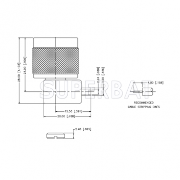 Superbat N Type Right Angle Solder Plug Connector for .085 Semi-Rigid Cable