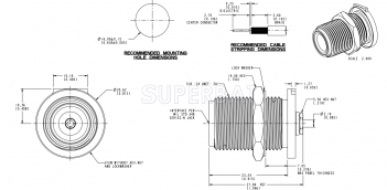 Superbat N-Type Jack Female Straight Bulkhead Connector for .047 Semi-Flexible Coax Cable