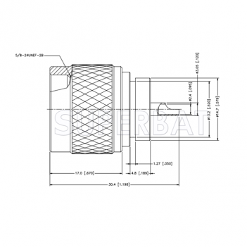 Superbat N Type Straight Plug Male Solder Cup 50 Ohm Connector